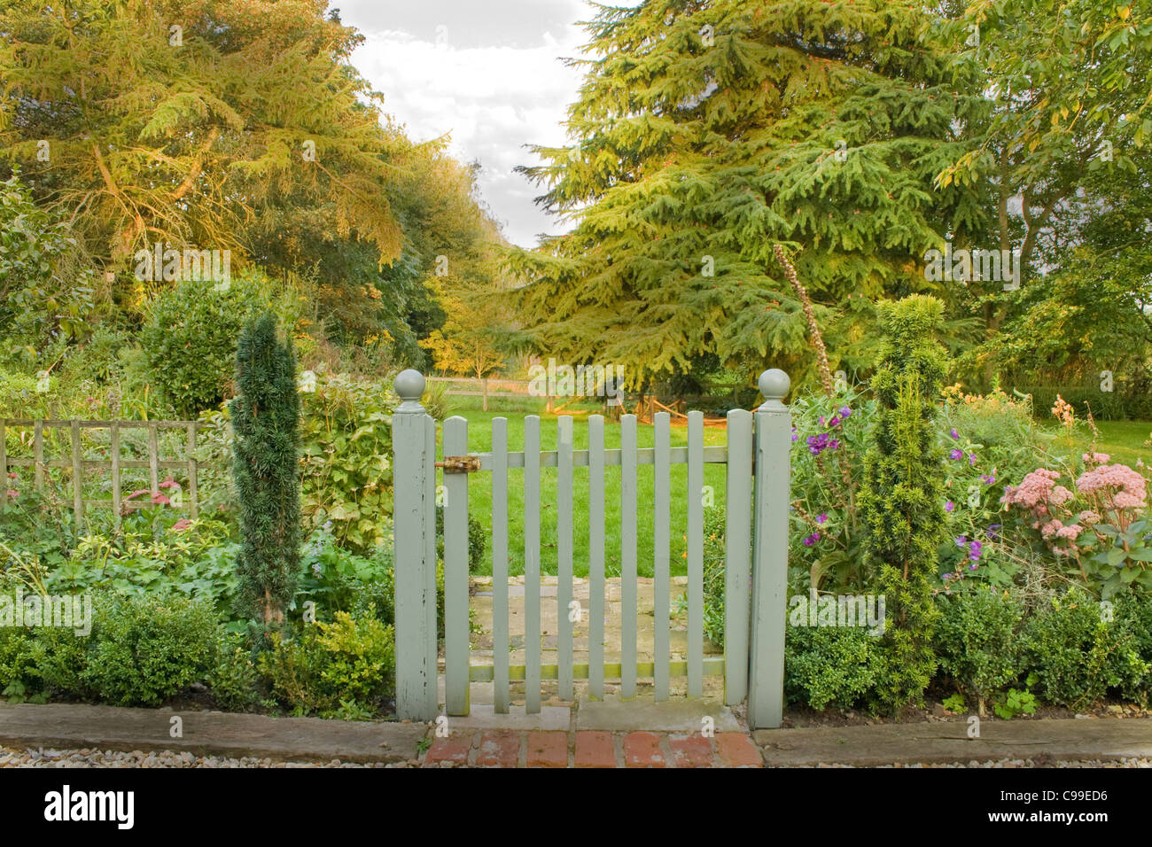 Il cancello del giardino Foto Stock