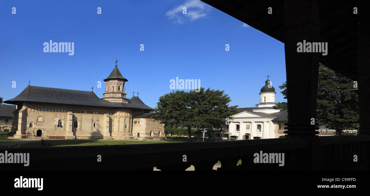 Bella vista del monastero di Neamt dalla Moldavia,Romania. Foto Stock