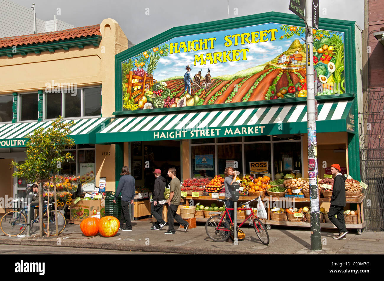 Mercato di San Francisco Haight ashbury street California USA Stati Uniti Foto Stock