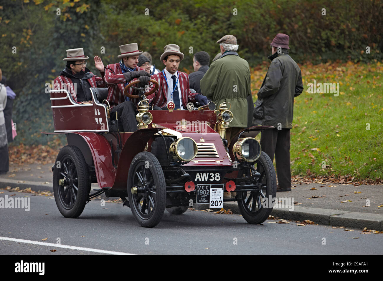 1902 James e Browne Imperial college di Londra nel 2011 Londra Brighton Veteran car run Foto Stock