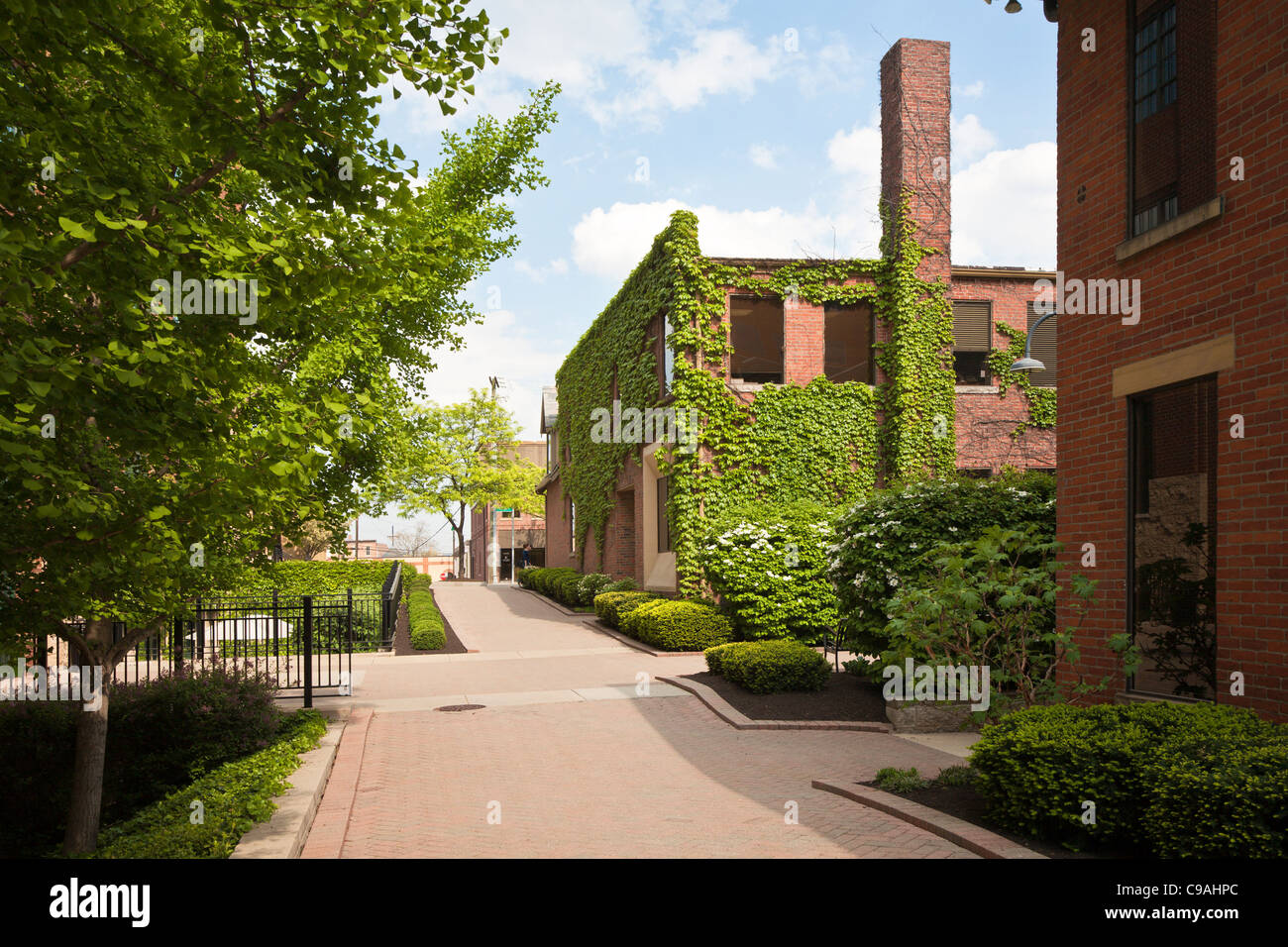 Le nuove imprese a rivitalizzare il Quartiere delle Birrerie di Columbus, Ohio. Foto Stock