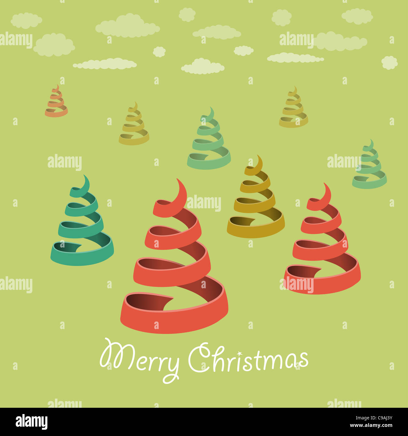 Retrò Decorazione per albero di Natale - Illustrazione per vacanze di Natale o di design della scheda Foto Stock