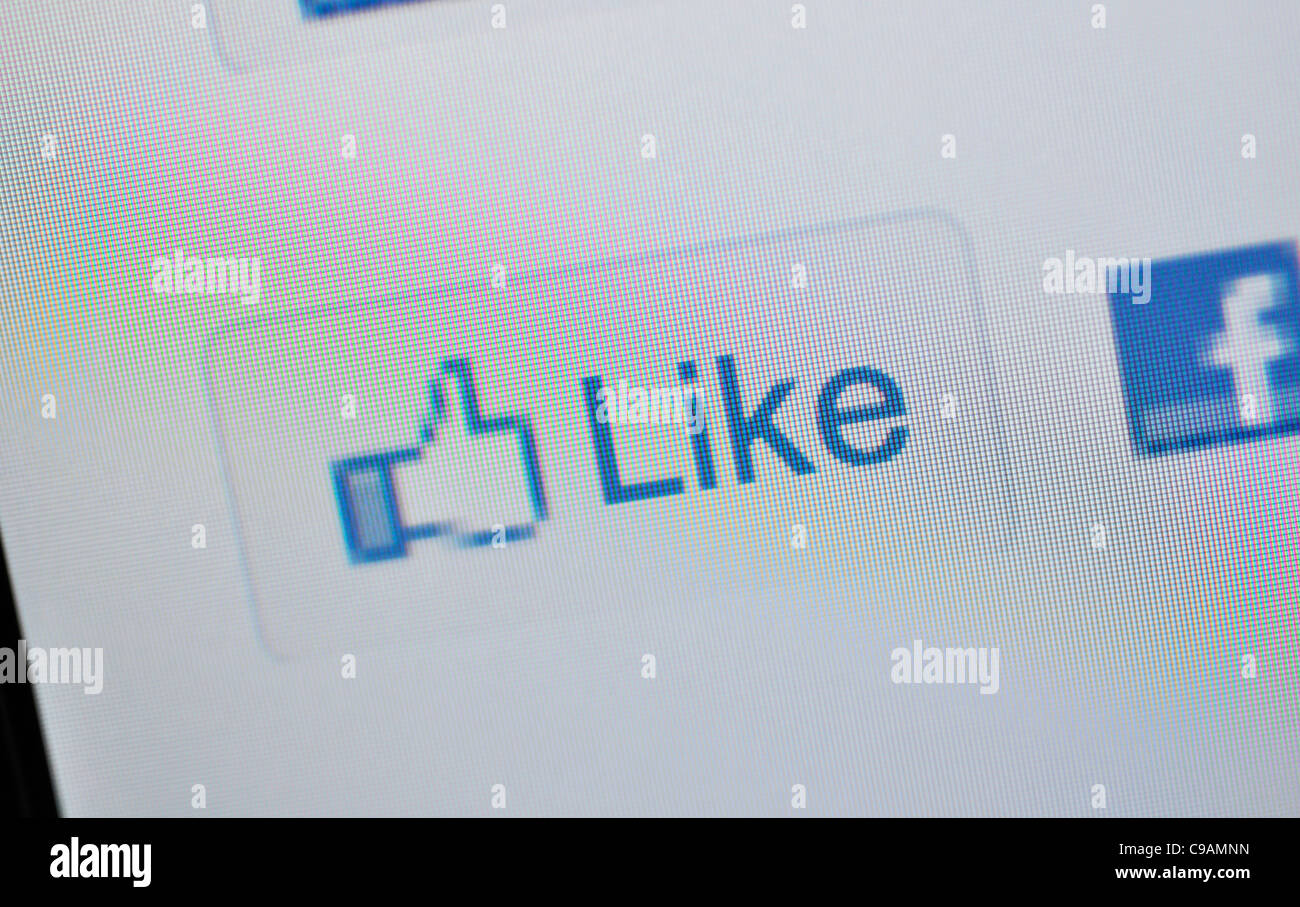 Come pulsante per Facebook Foto Stock