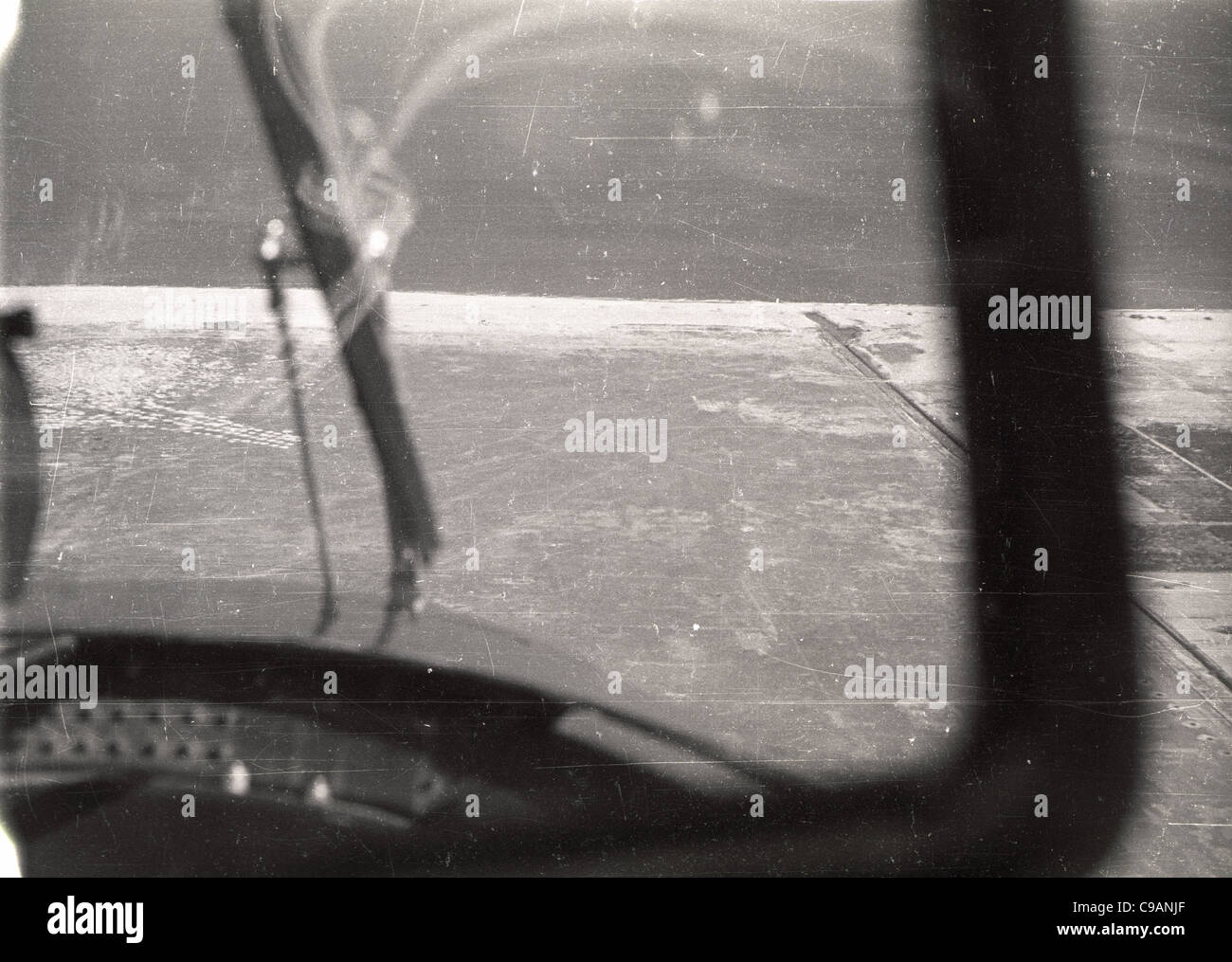 Antenna Air force Itazuke Air Base, Giappone durante la Guerra di Corea. Foto Stock