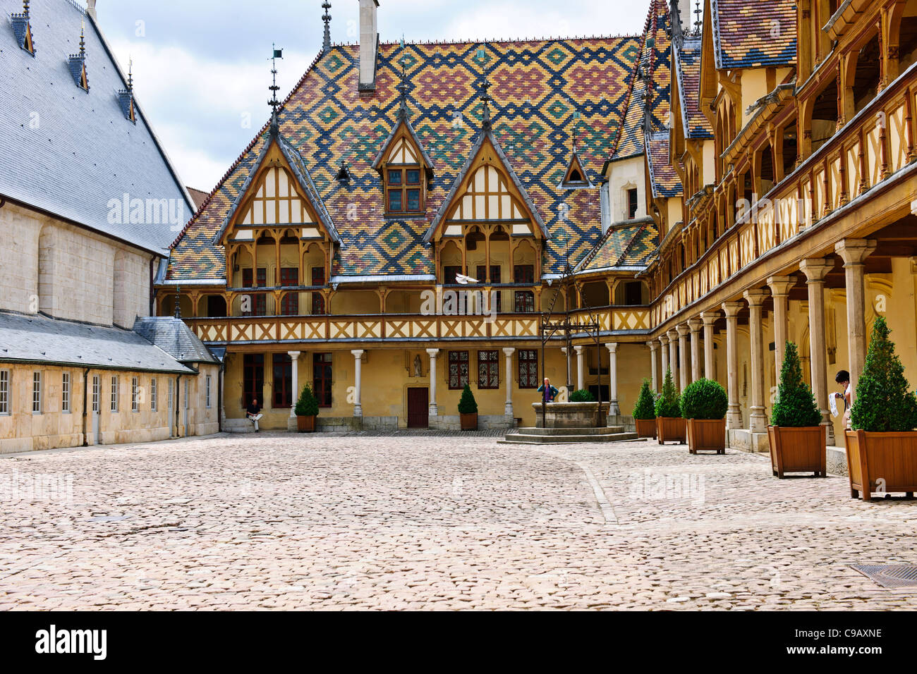 Hospices de Beaune,Ospedale,i poveri, i malati, i bisognosi,fame,attenzione medica, infermieristica,Beaune,vino di Borgogna Area,Francia Foto Stock