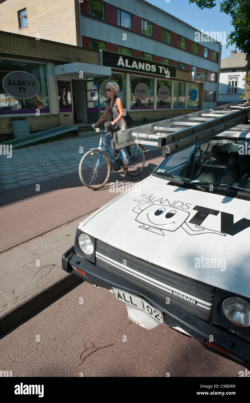 Centro Televisivo Mariehamn Isole Åland in Finlandia Foto Stock