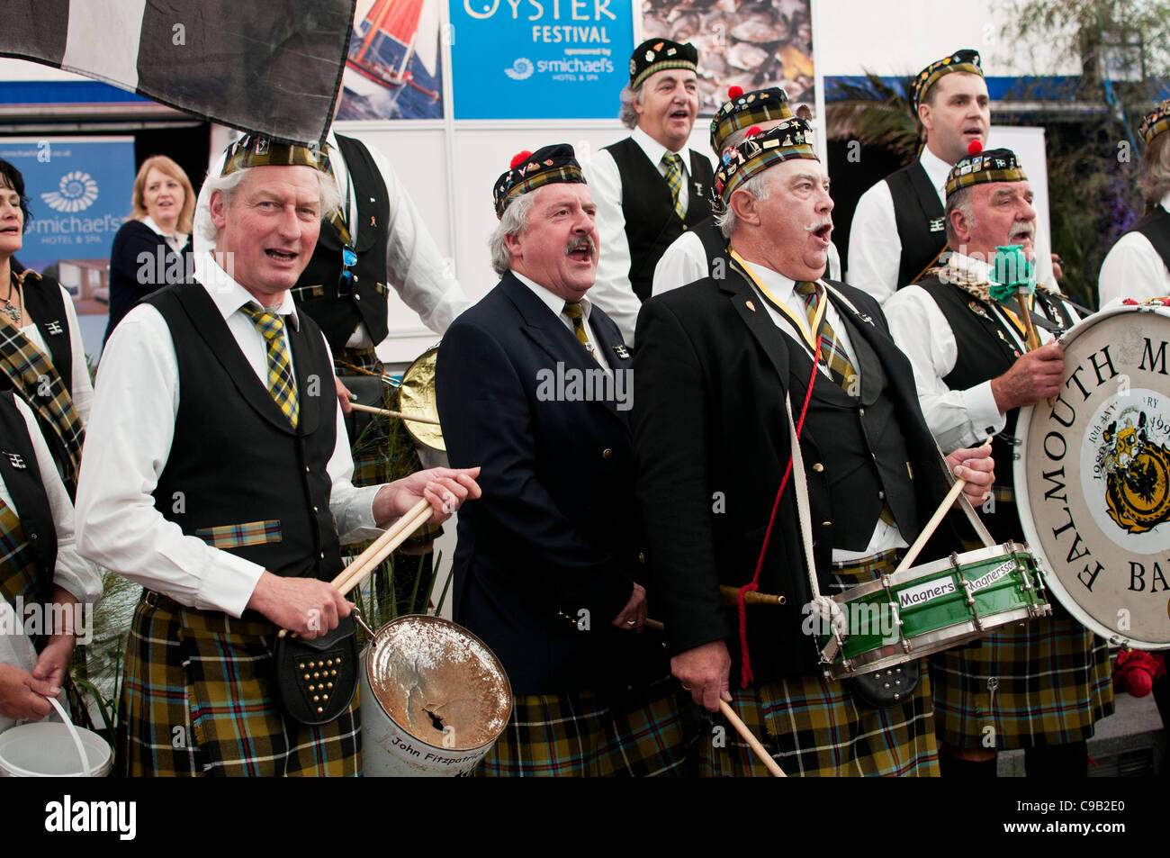 Falmouth Marine Band a Falmouth Oyster Festival 2011 Foto Stock