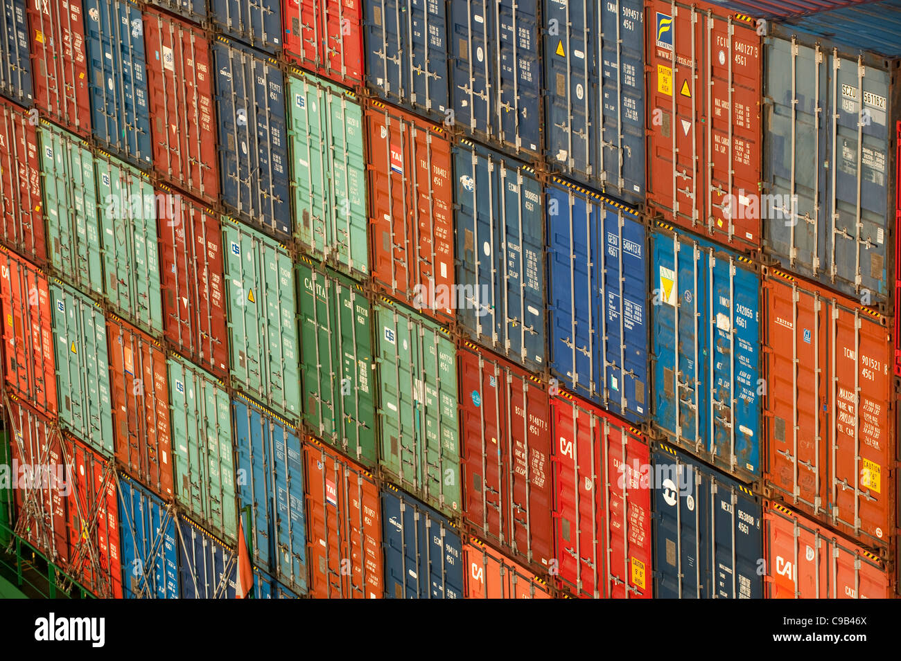 Contenitori di carico Foto Stock