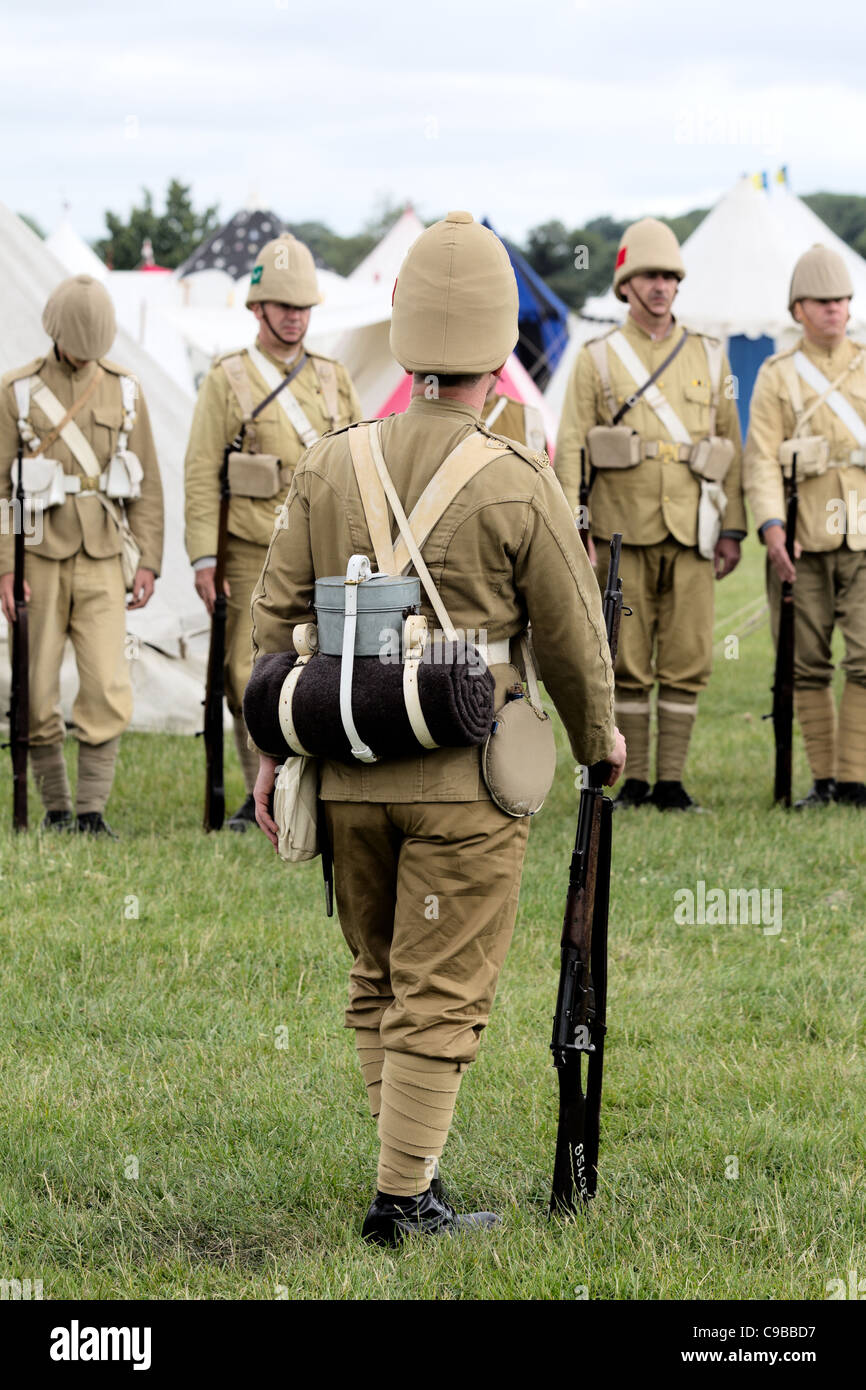 Esercito britannico Duca di Cambridge la propria Middlesex Regiment (formato 1881) Il 'Die Hards' secondo battaglione Guerra Boera mobilitazione 1899 Foto Stock