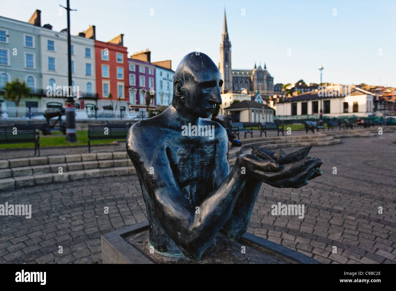 Vista ravvicinata del navigatore scultura, Kennedy Park, nella contea di Cork, Repubblica di Irlanda Foto Stock