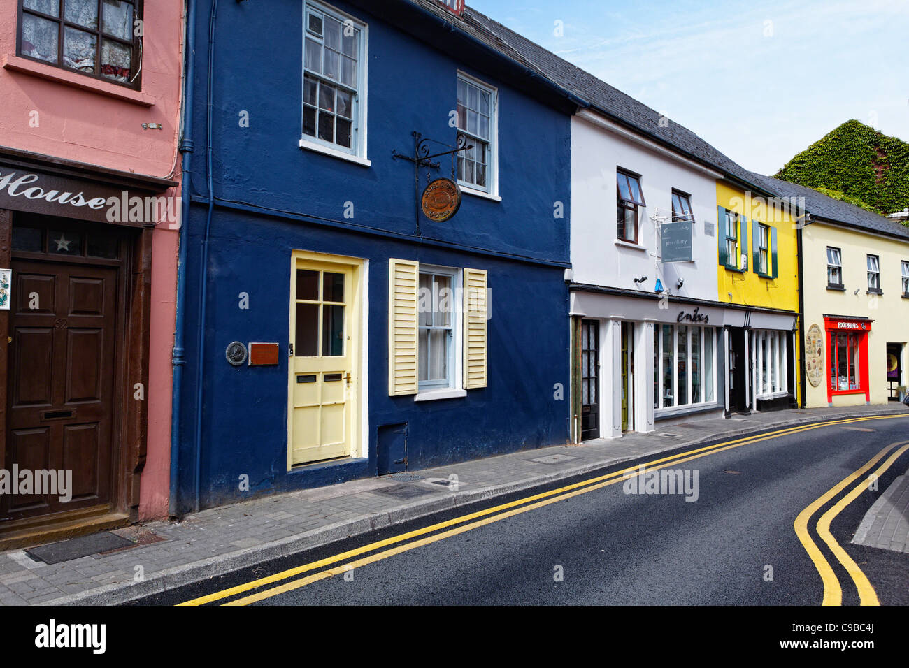 Pittoresca stradina a Kinsale, County Cork, Repubblica di Irlanda Foto Stock