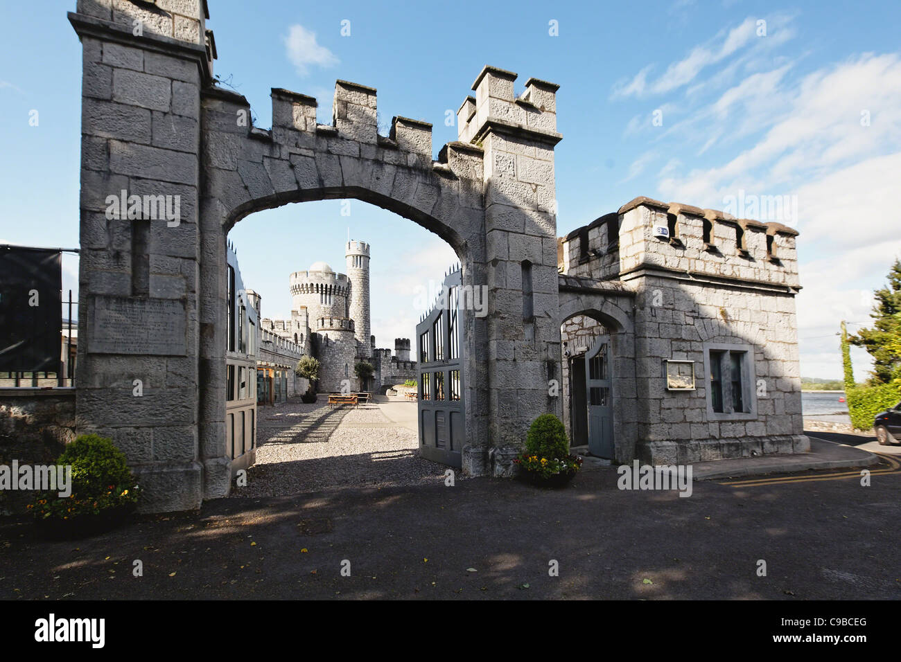 Cancello di ingresso del Castello di Blackrock, Cork, Repubblica di Irlanda Foto Stock