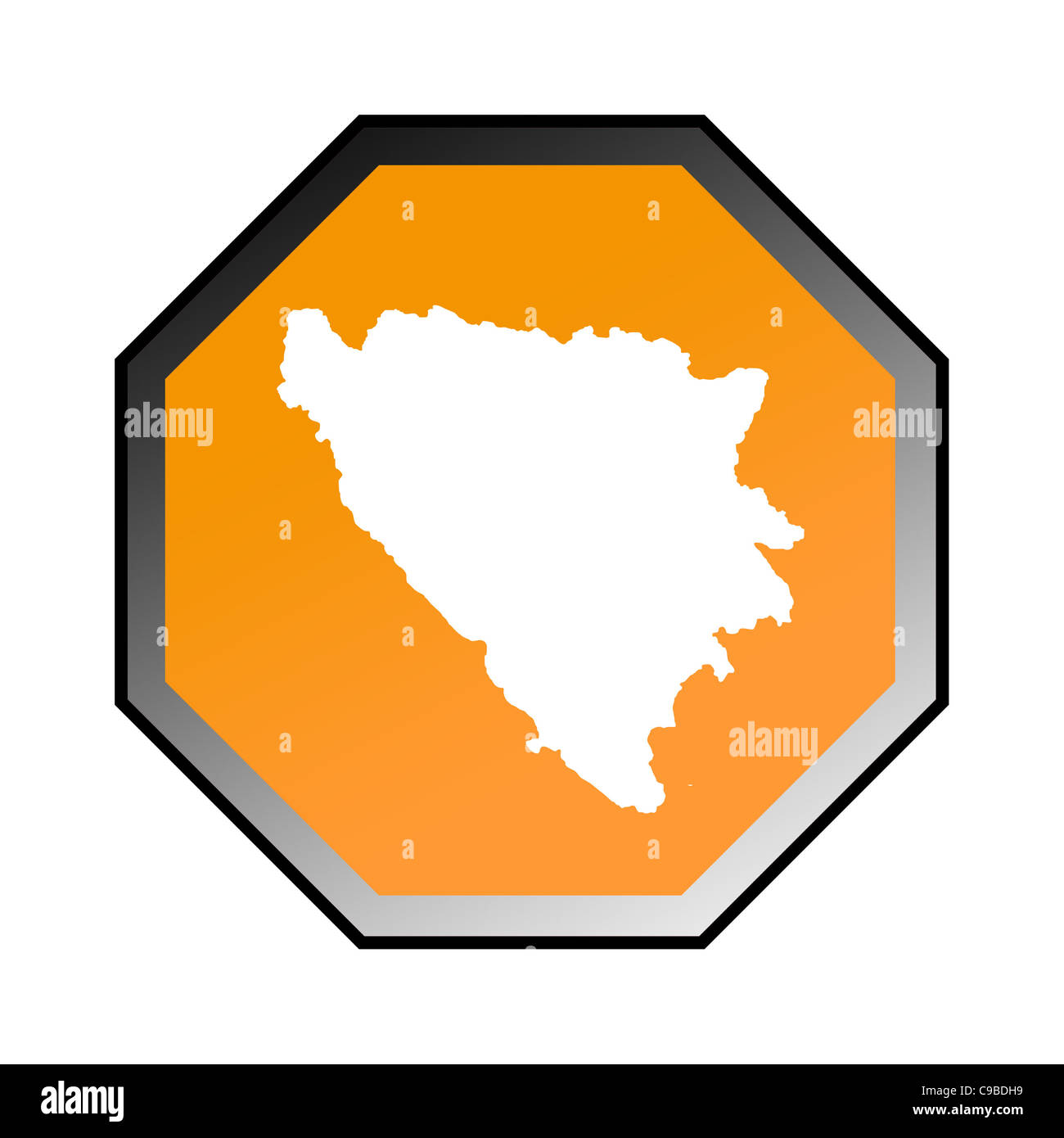 Mappa della bosnia ed erzegovina Immagini senza sfondo e Foto Stock