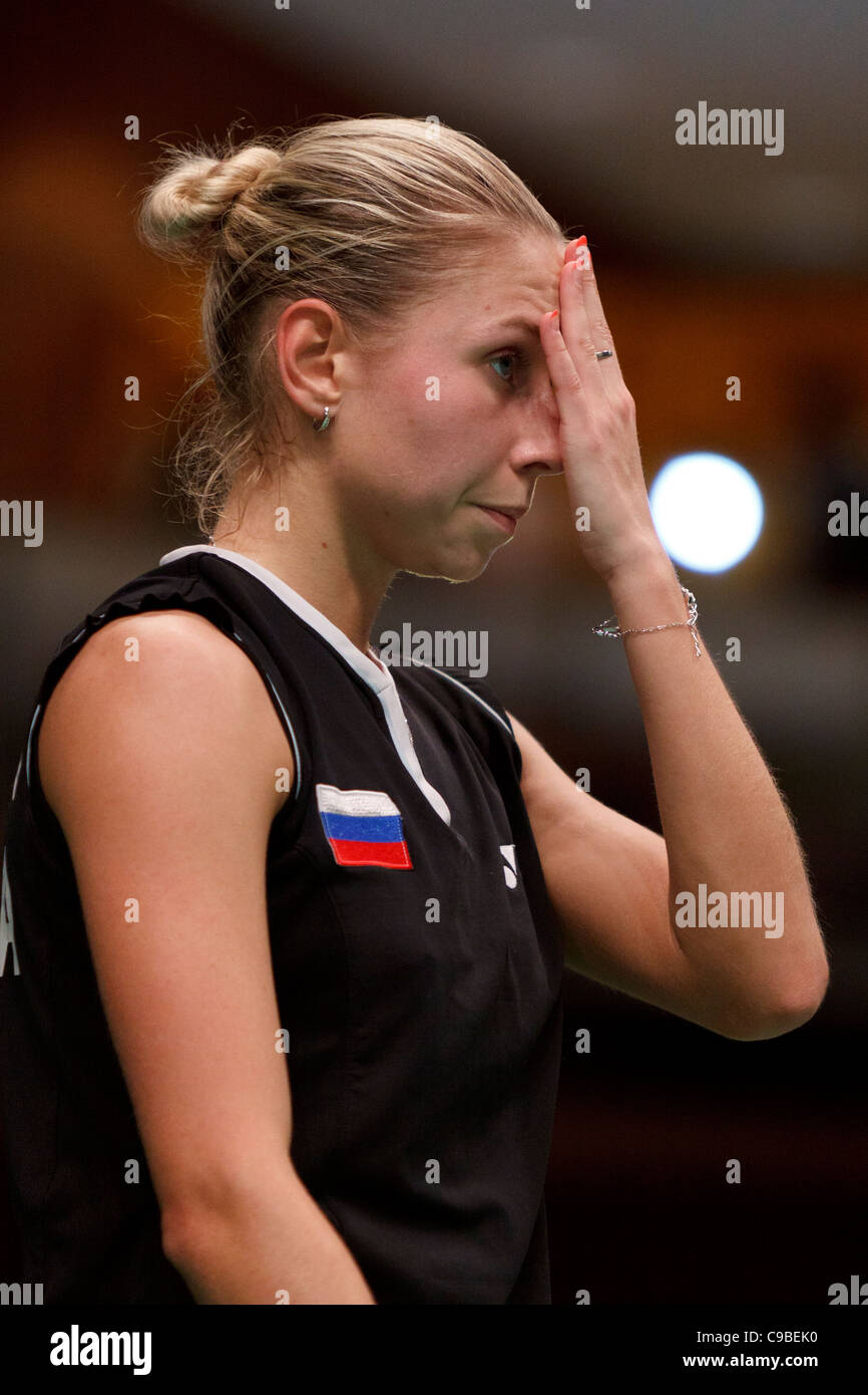 Badminton player Anastasia Prokopenko dalla Russia Foto Stock