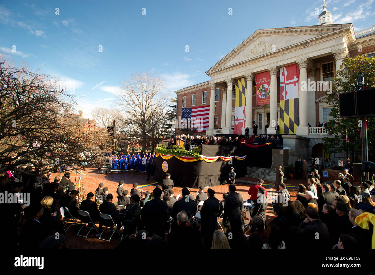 Inaugurazione del governatore Martin O'Malley in Annapolis Foto Stock