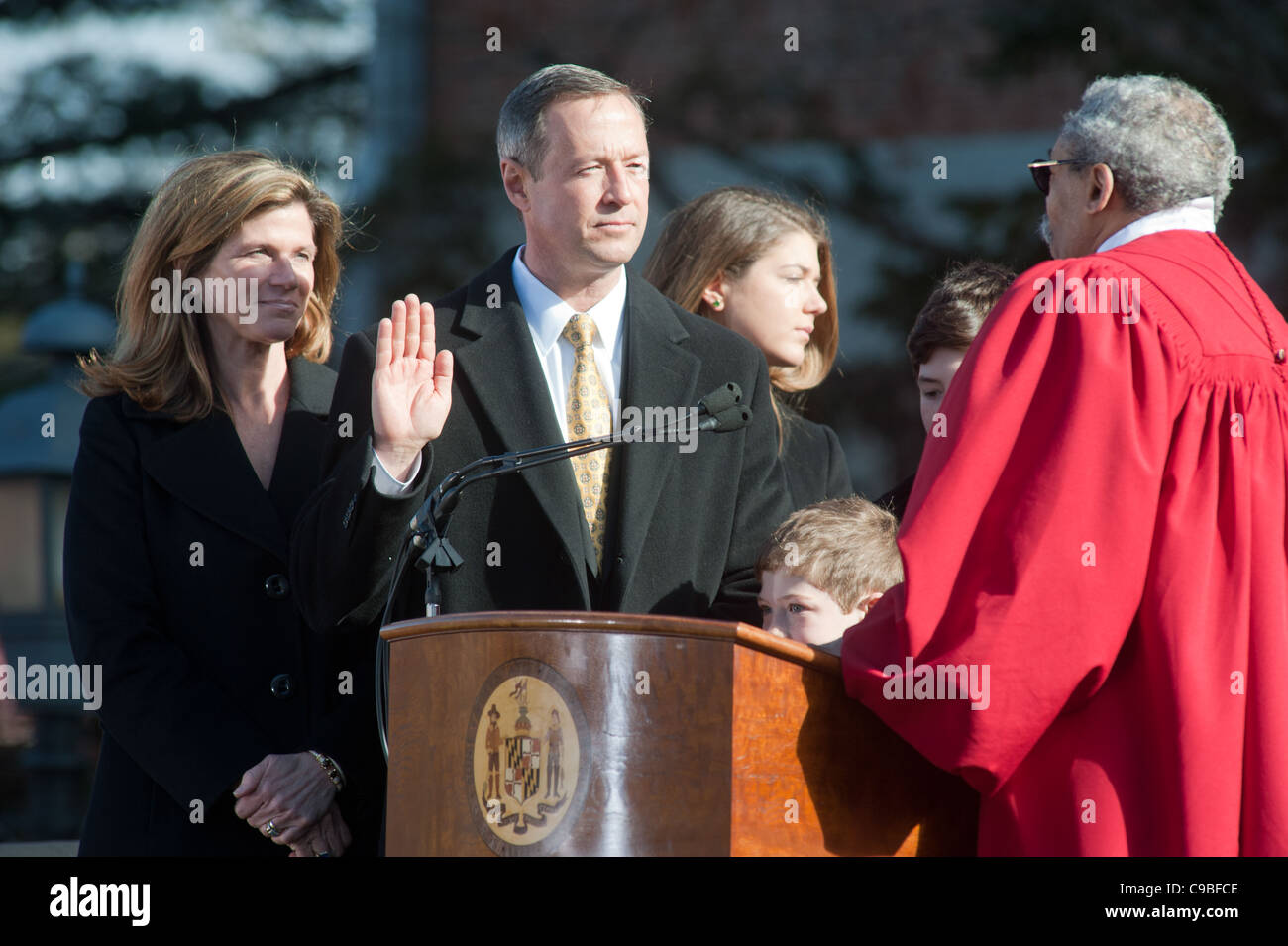 Inaugurazione del governatore Martin O'Malley in Annapolis Foto Stock