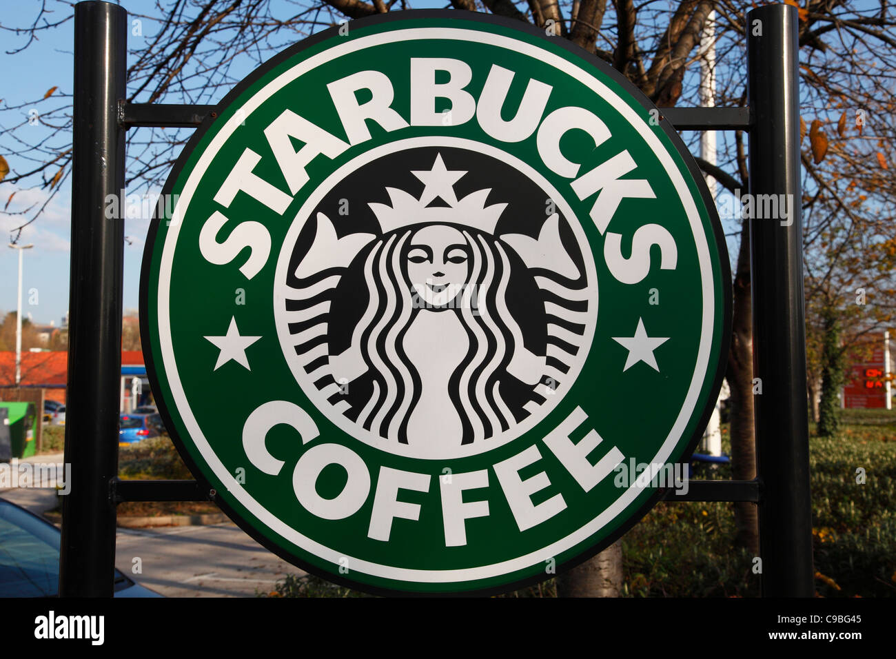Starbucks Coffee Shop a Nottingham, Inghilterra, Regno Unito Foto Stock