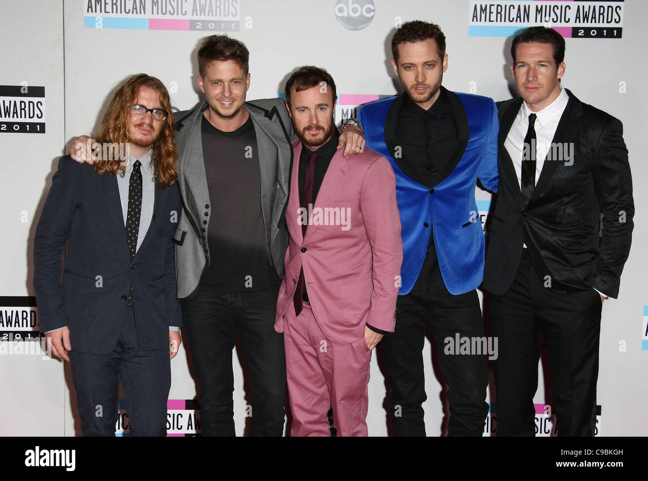 ONEREPUBLIC 2011 American Music Awards DOWNTOWN LOS ANGELES CALIFORNIA USA 20 Novembre 2011 Foto Stock