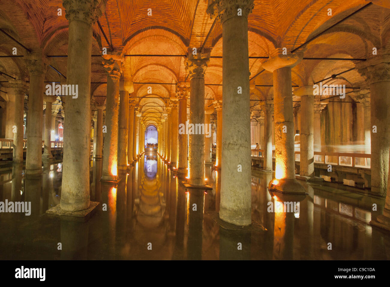 Yerebatan Sarnici , Sunken Palace Cistern, Istanbul, Turchia , in Europa, Foto Stock