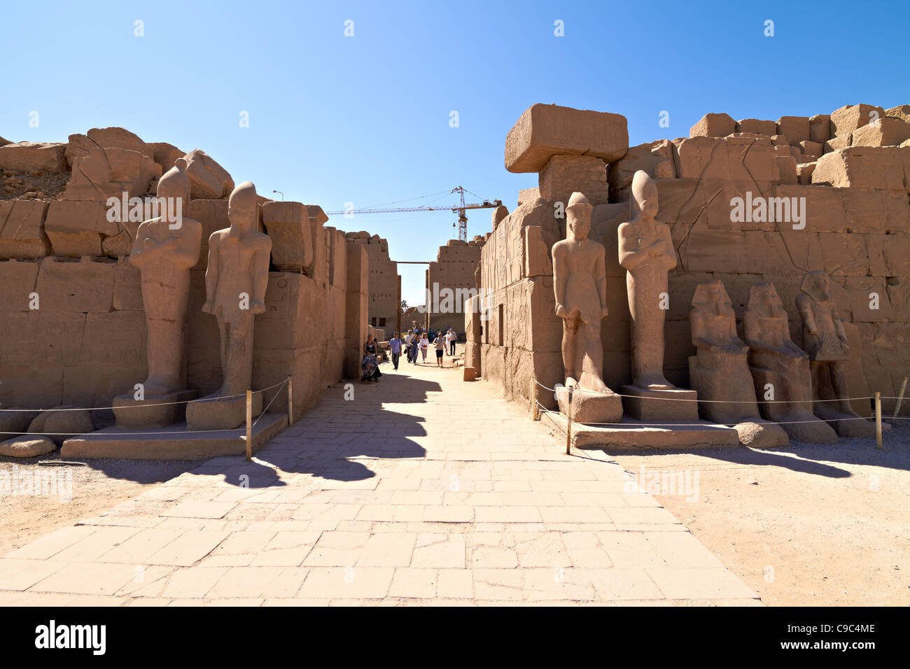Rovine del tempio di Karnak a Luxor, Egitto Foto Stock