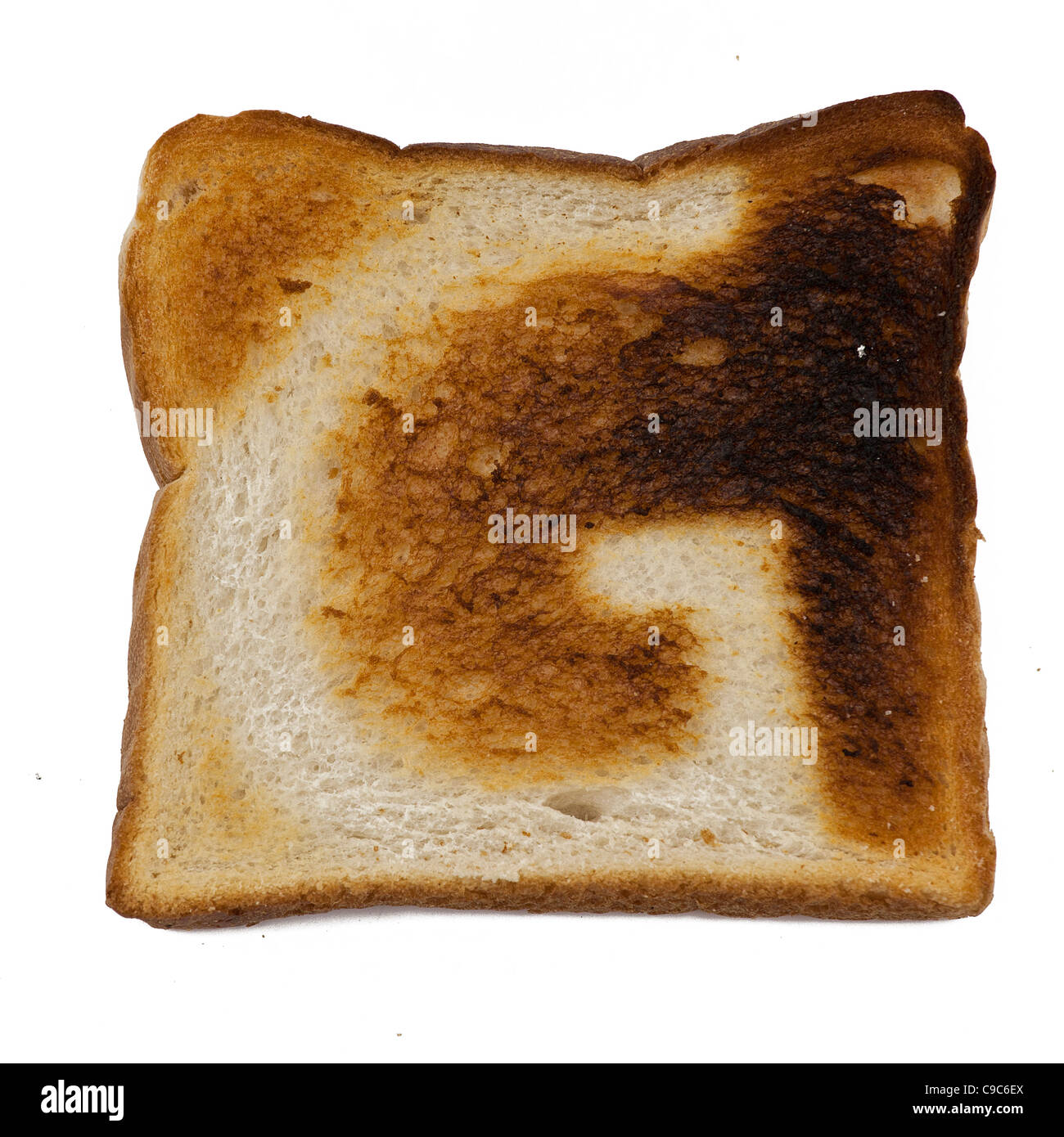 Toast alfabeto lettere G per colazione imparare a scandire con il toast! Lettere maiuscole lettera maiuscola Foto Stock