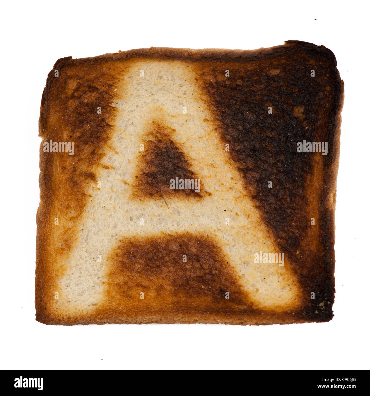 Alfabeto lettere Toast per colazione imparare a scandire con il toast! Foto Stock