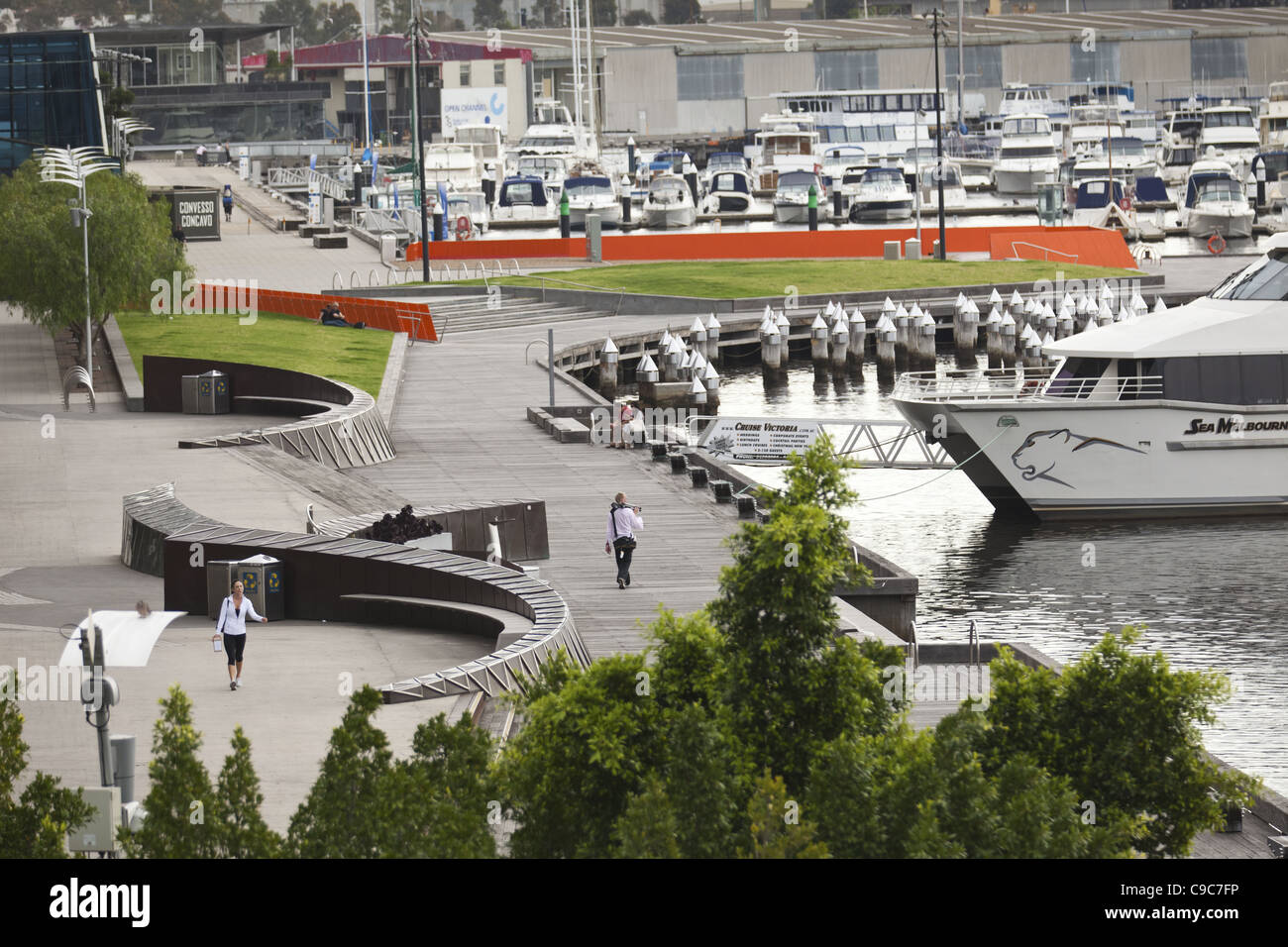 Il Docklands Harbour Development, villaggio docklands Melbourne Victoria Australia,au Foto Stock