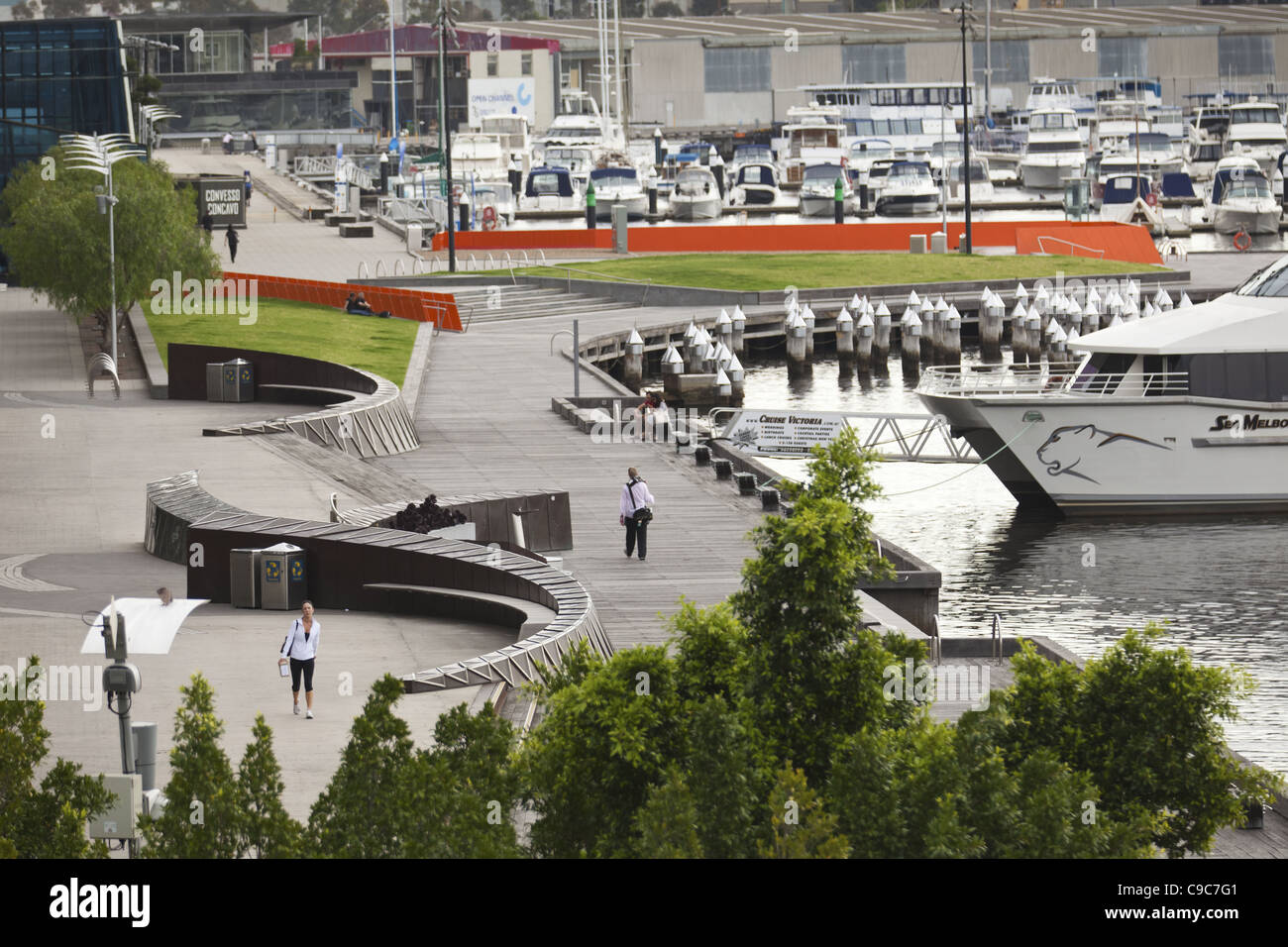 Il Docklands Harbour Development, villaggio docklands Melbourne Victoria Australia,au Foto Stock