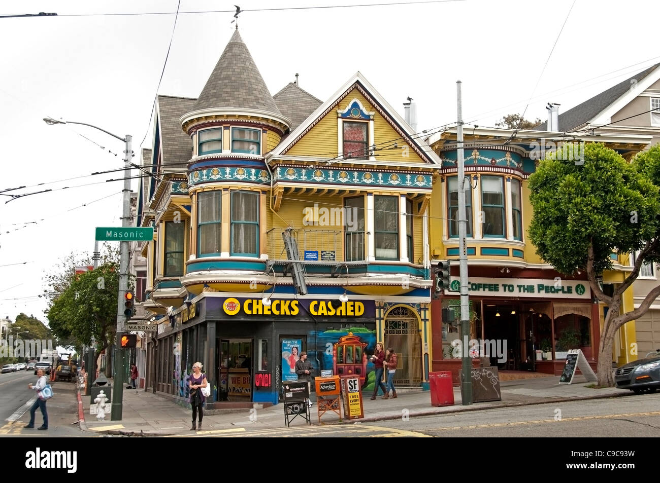 San Francisco Haight Ashbury California USA Stati Uniti Foto Stock