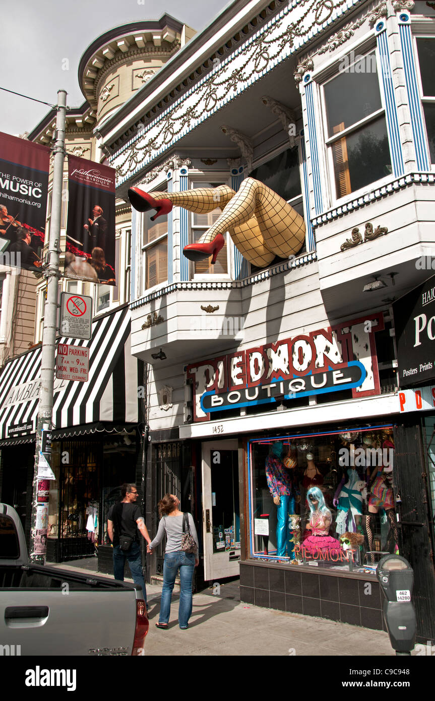 Piemont Boutique San Francisco Haight Ashbury California USA Stati Uniti Foto Stock