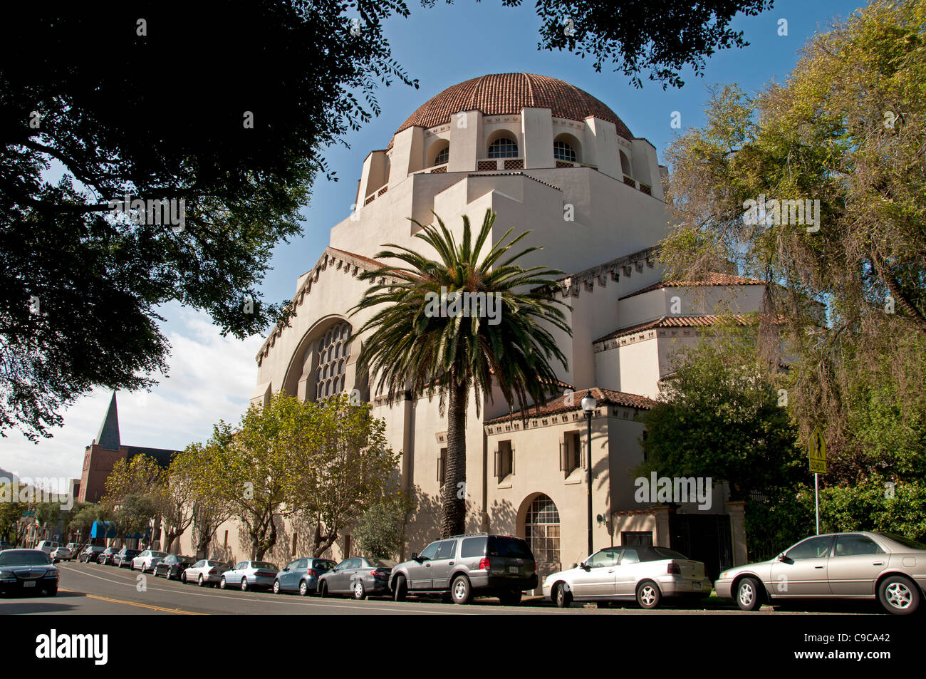 La Congregazione Emanu-El di San Francisco, California, è una delle due più antiche congregazioni ebraiche della California. Foto Stock