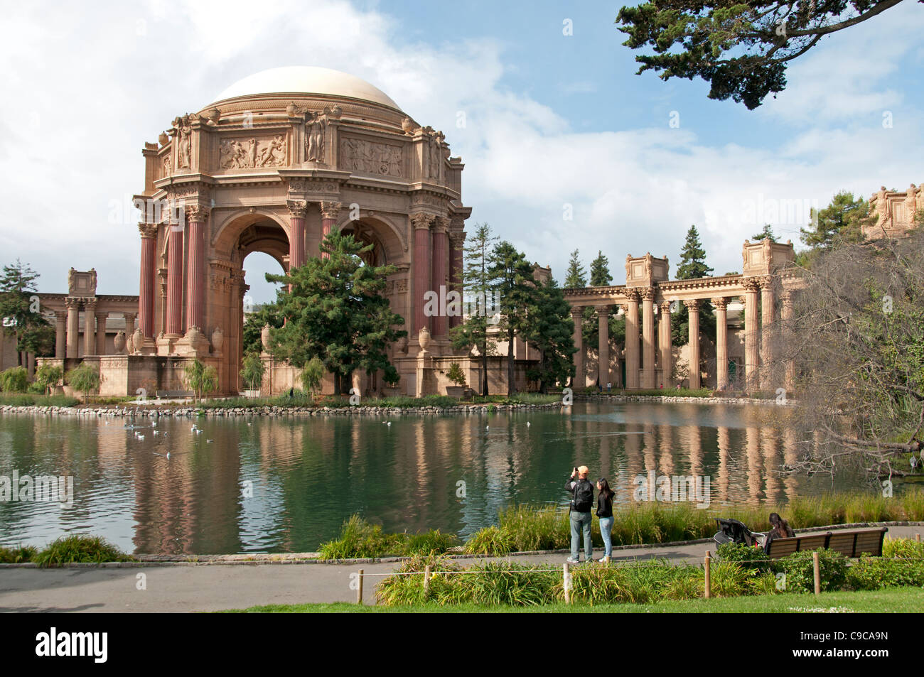 San Francisco Palace of Fine Arts Museum California USA American Stati Uniti d'America Foto Stock