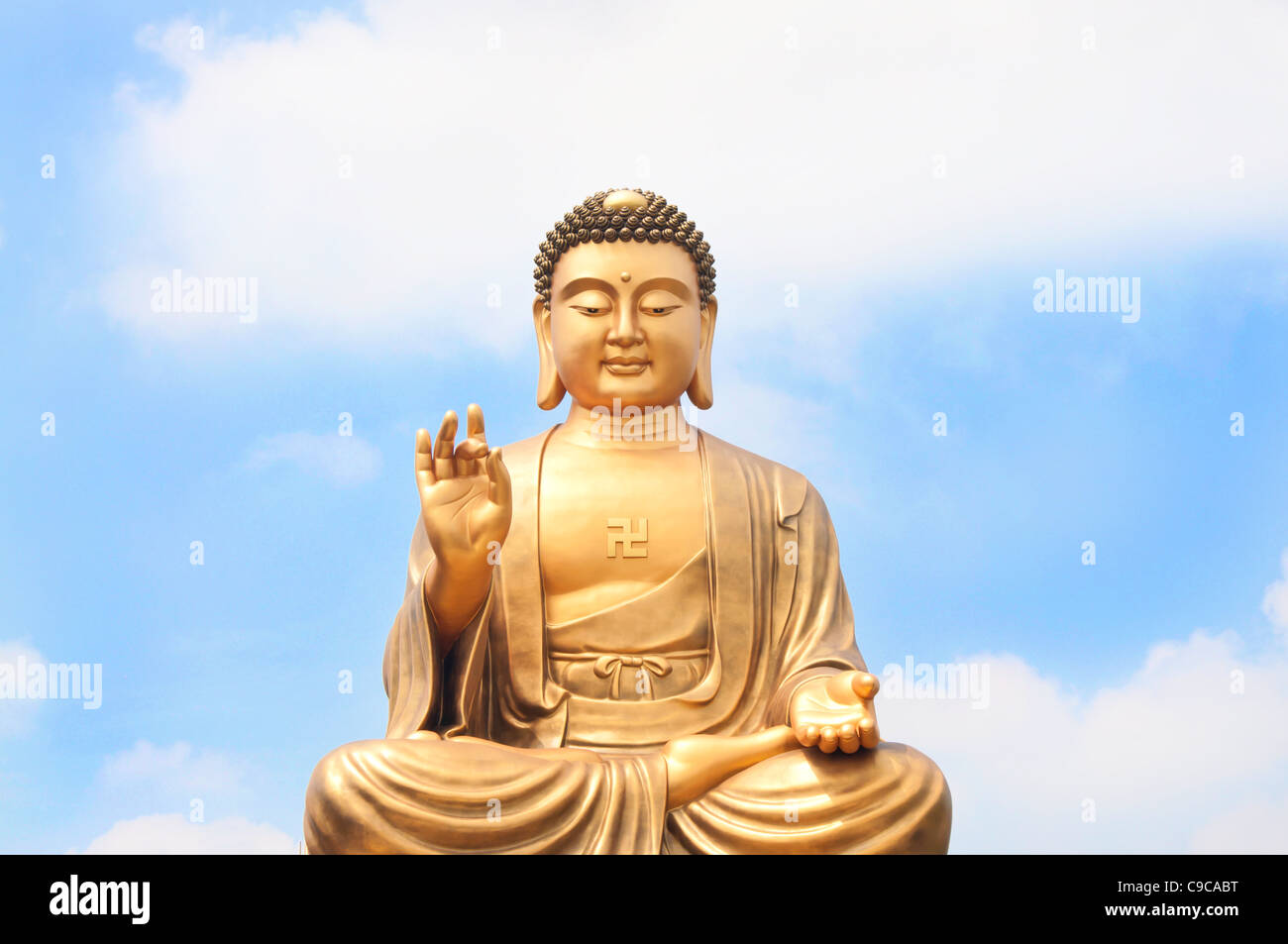 Natura di Buddha e il cielo Foto Stock