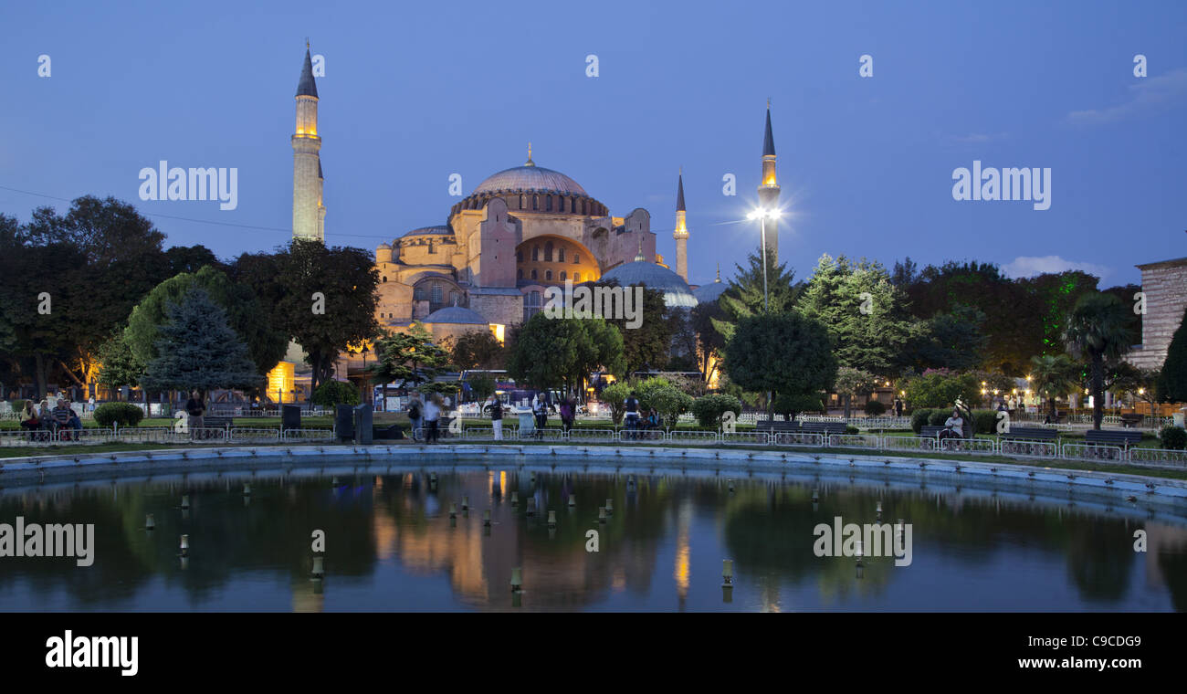 Hagia Sophia, Ayasofya, crepuscolo , Istanbul, Turchia , in Europa, Foto Stock