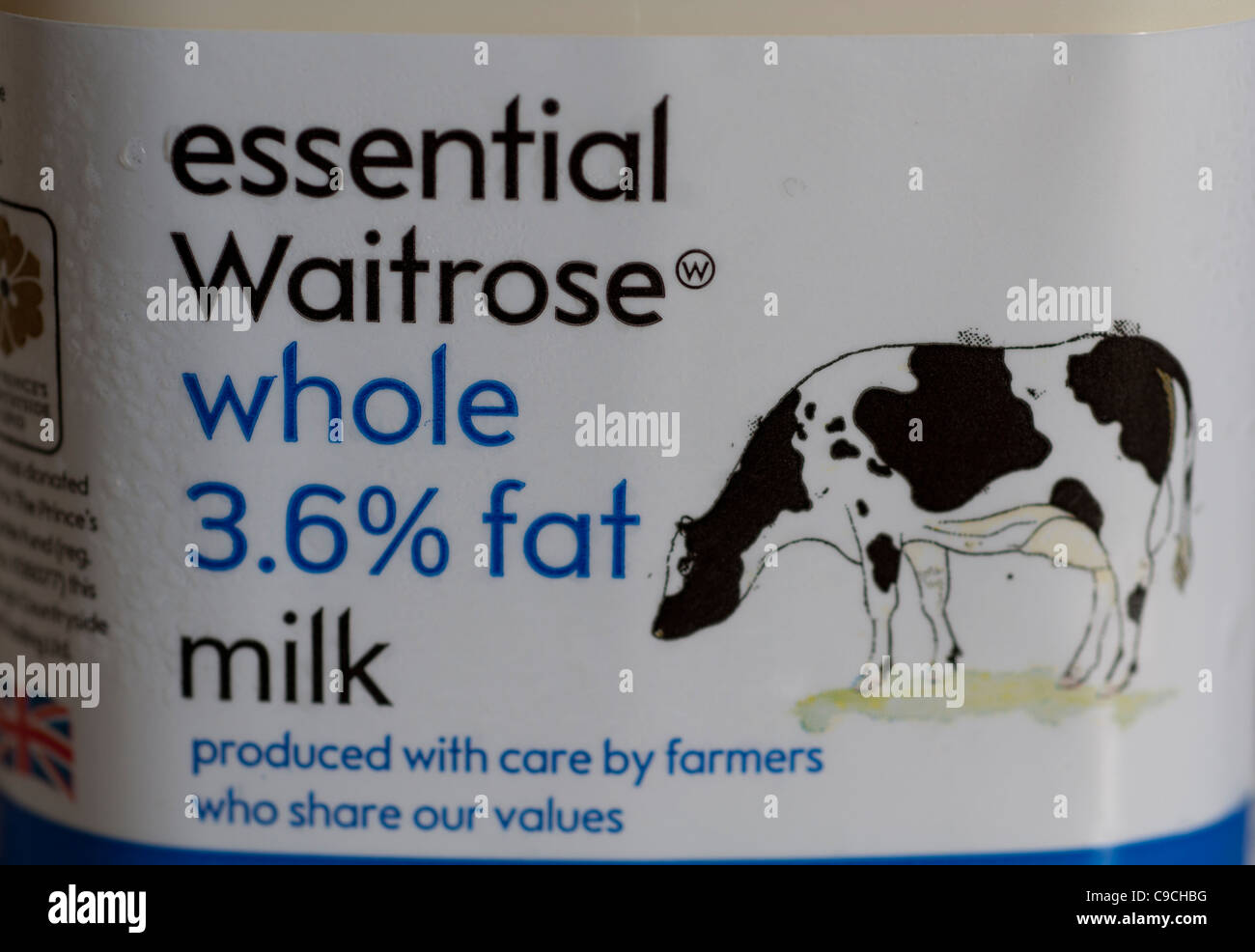 Waitrose di latte intero Foto Stock