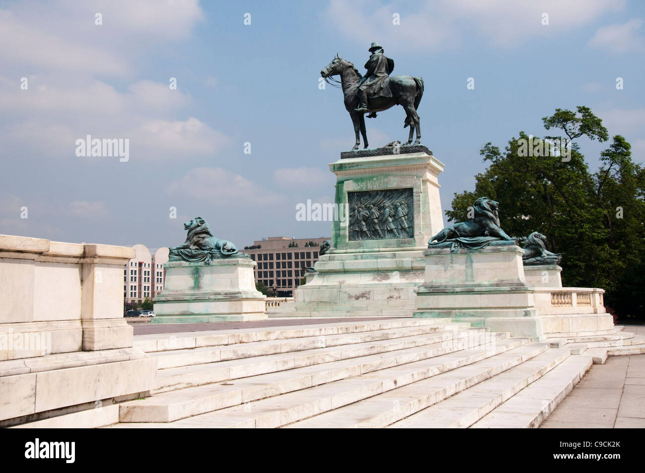 L'Ulysses S. Grant Memorial presso la base del Campidoglio di Washington DC, Stati Uniti d'America Foto Stock