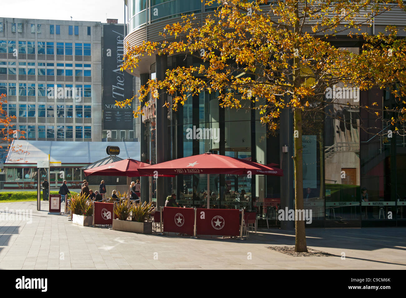 Pret a Manger cafe a No.4 Hardman Square, Spinningfields, Manchester, Inghilterra, Regno Unito Foto Stock