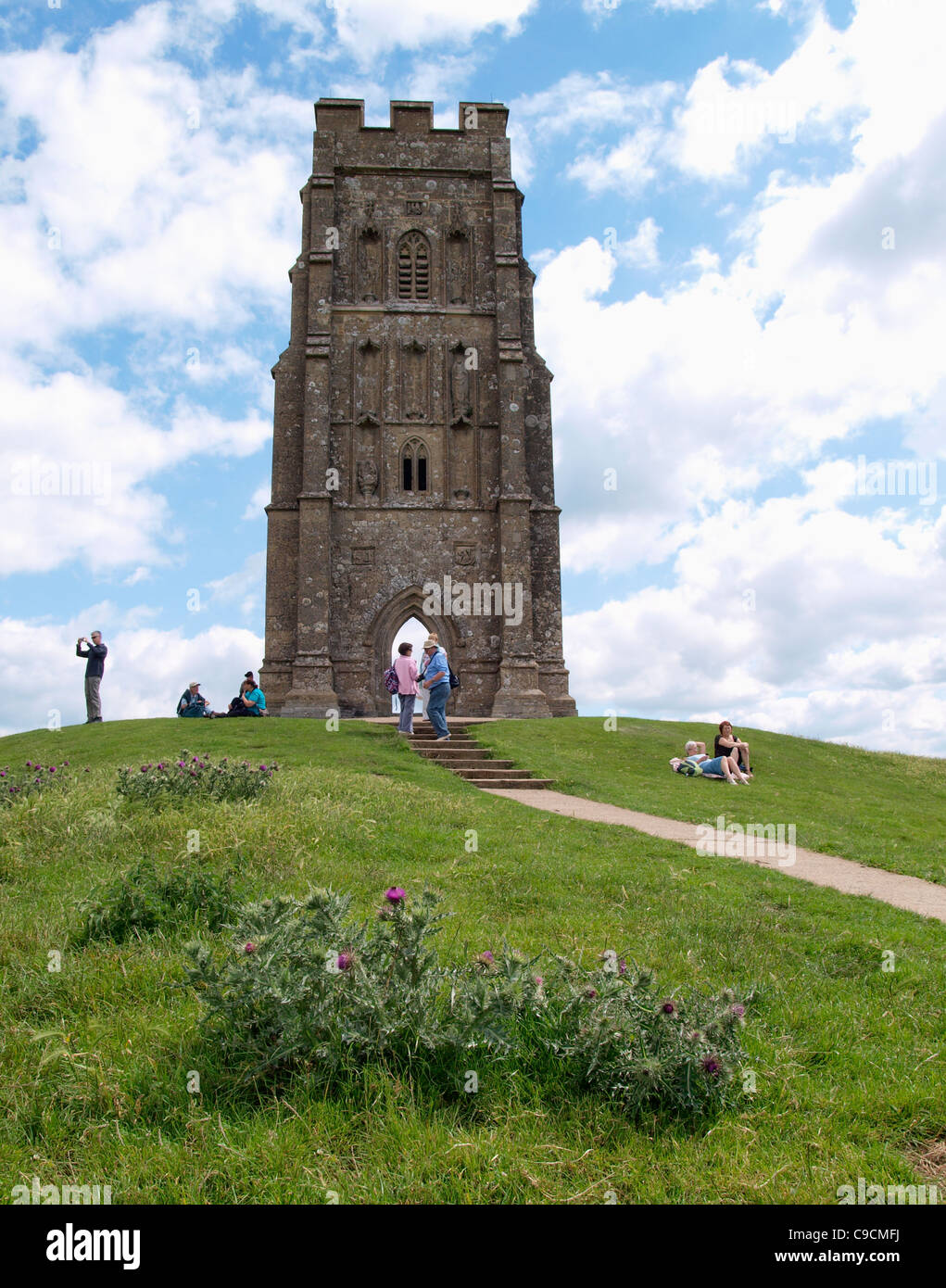 Glastonbury Tor, Somerset, Regno Unito Foto Stock