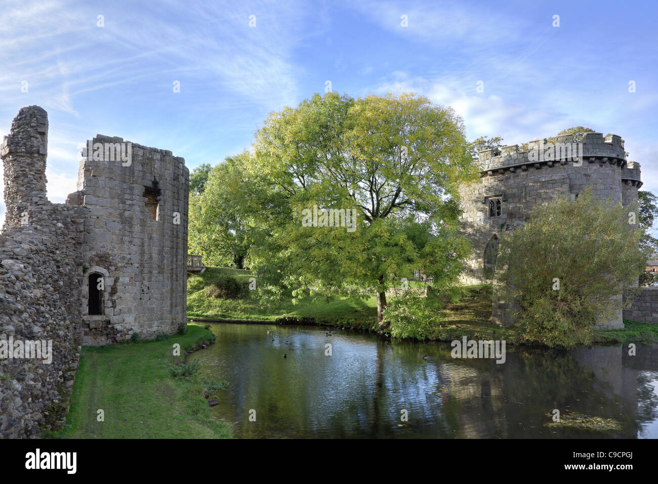 Whittington castle Shropshire Foto Stock