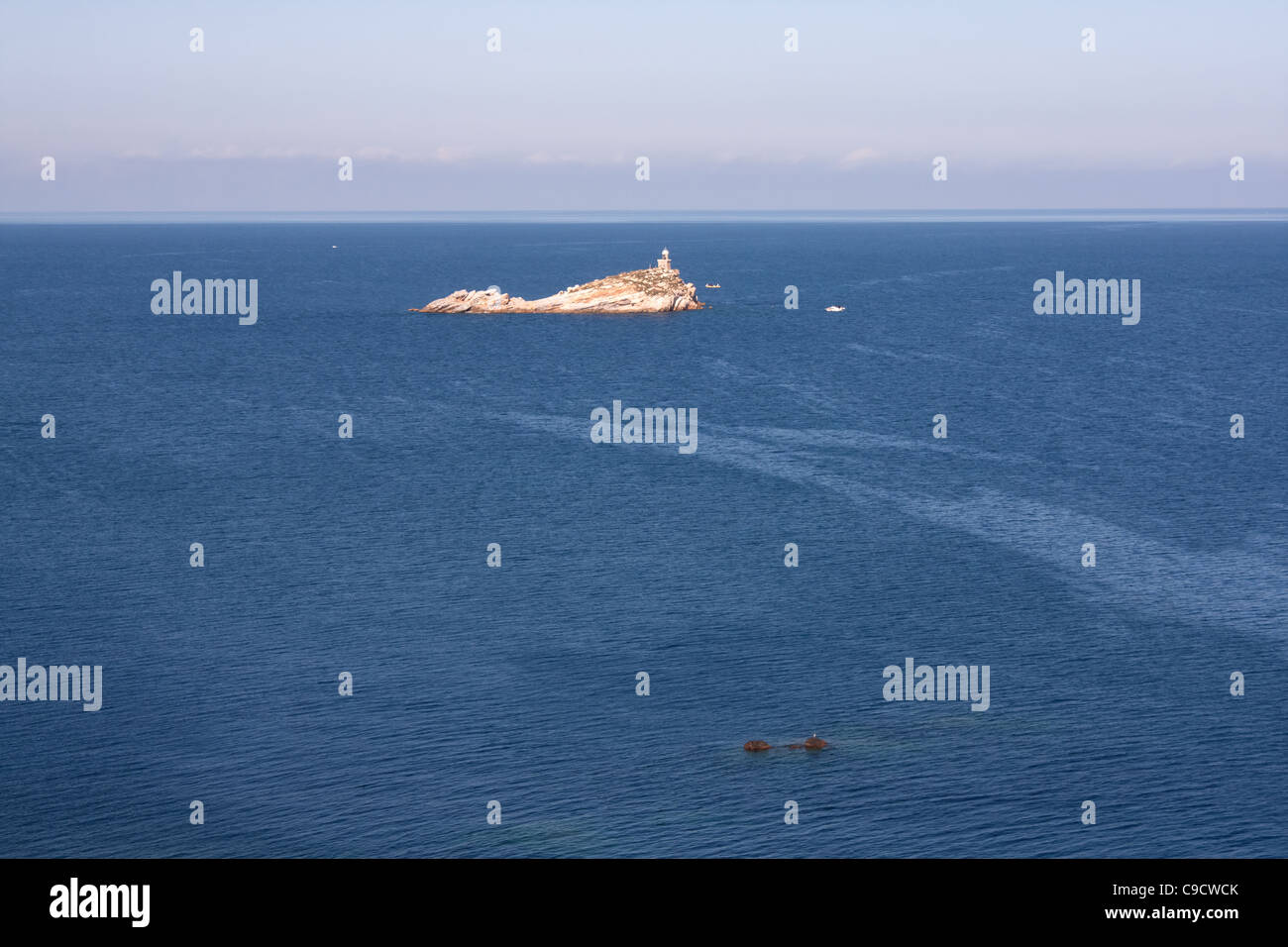 Vista su Scoglietto di Portoferraio, Isola d'Elba Foto Stock