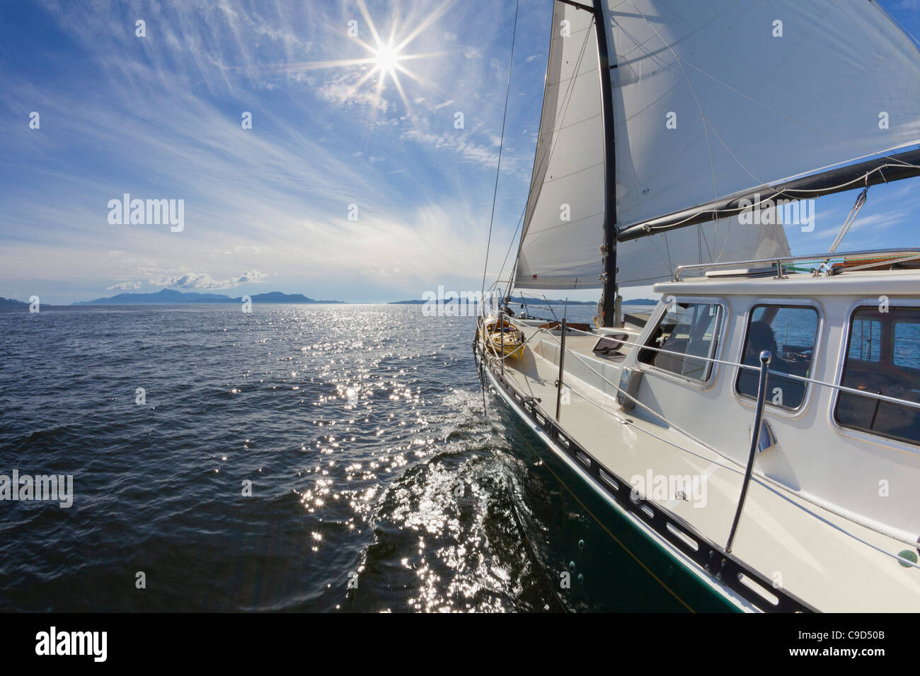 SV Nawalak yacht da Orcas Island, nello Stato di Washington, USA di British Columbia, Canada Foto Stock