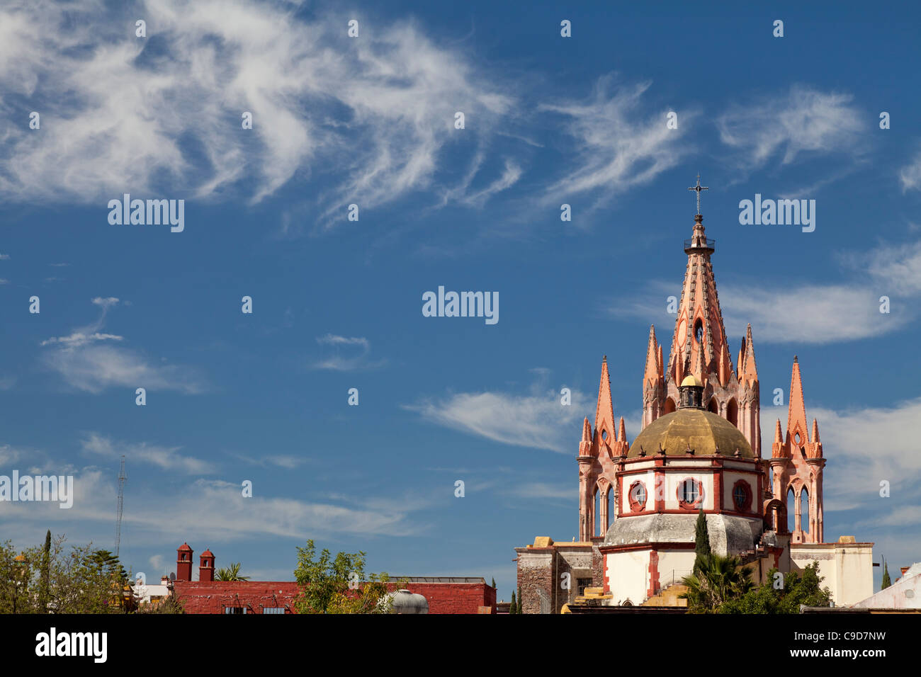 Messico Guanajuato, San Miguel De Allende, chiesa di San Michele Arcangelo Foto Stock