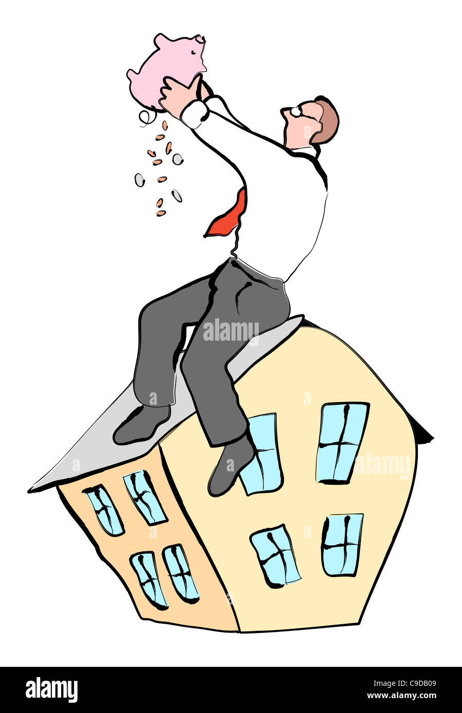 Immobiliare di sventure 1, Linda Braucht, (b.xx C./americana), di Computer Grafica Foto Stock