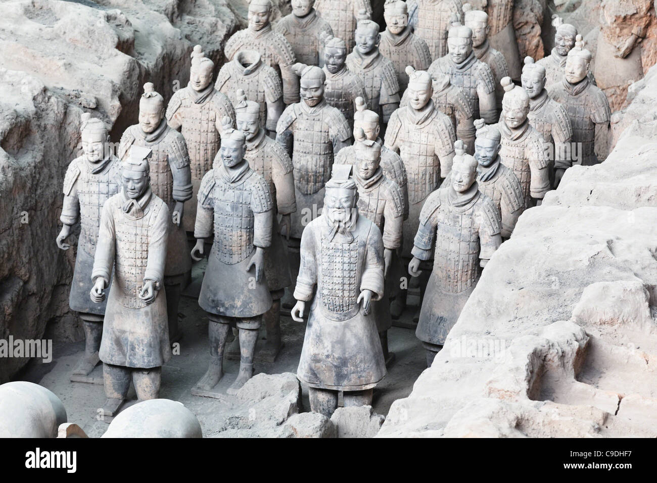 Cina, Xi'an, soldati di terracotta a Qin Shi Huang la tomba di Foto Stock