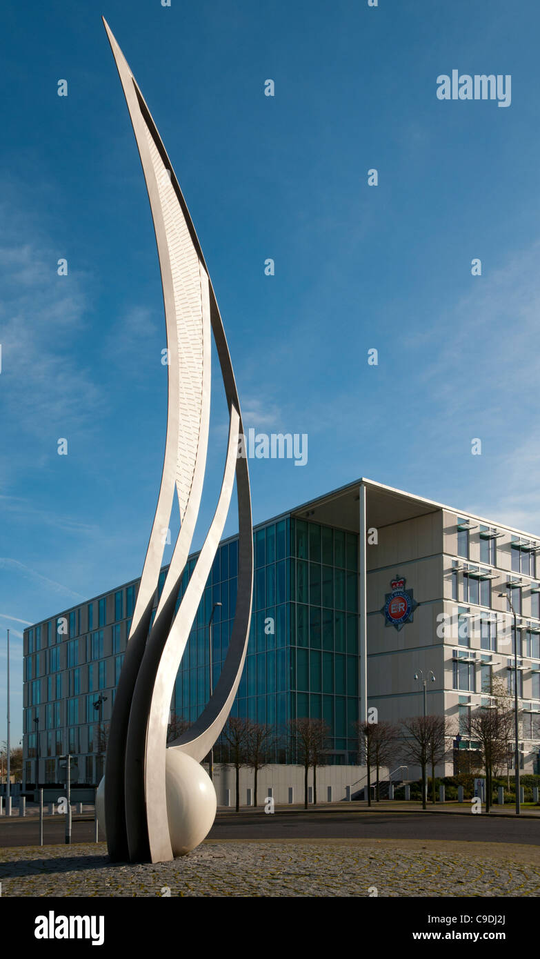 Greater Manchester autorità di polizia sede, Central Park, Newton Heath, Manchester, Inghilterra, Regno Unito. Architetti: Aedas, 2011. Foto Stock