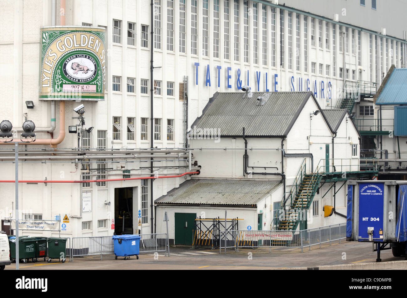 Tate and Lyle zuccherificio situato a ovest di Silvertown nella zona est di Londra, Gran Bretagna, Regno Unito Foto Stock