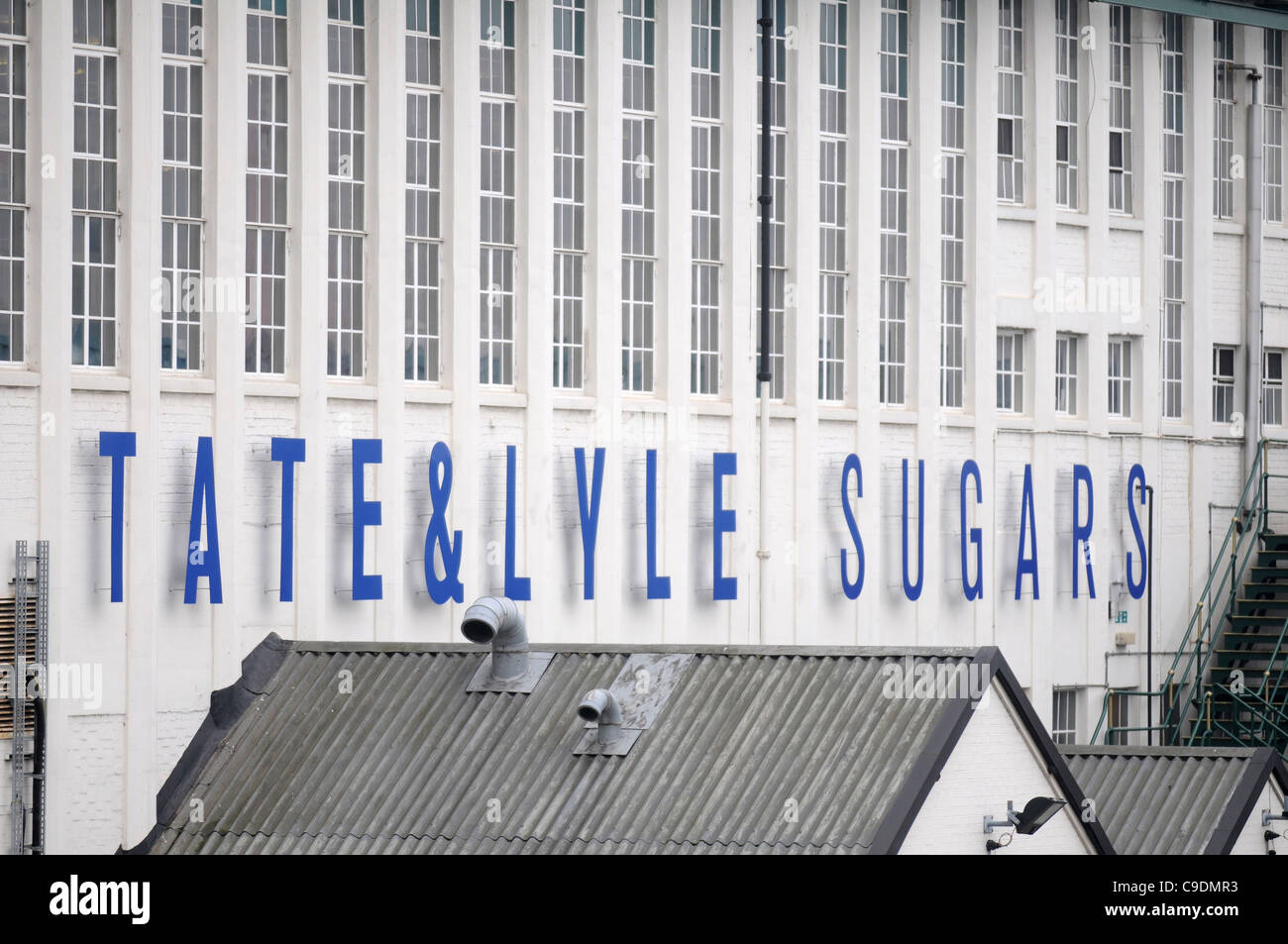 Tate and Lyle zuccherificio situato a ovest di Silvertown nella zona est di Londra, Gran Bretagna, Regno Unito Foto Stock