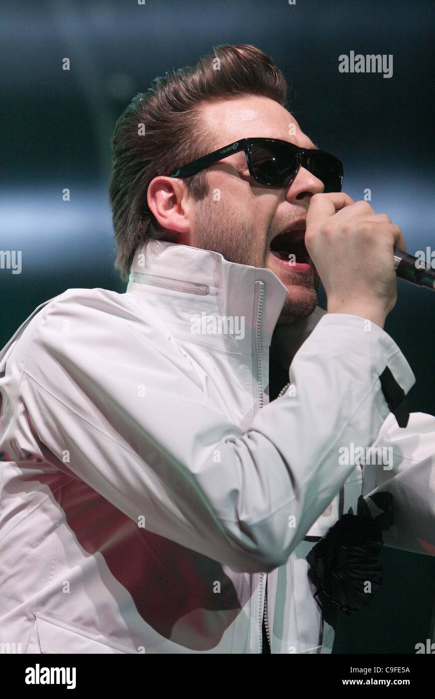 Londra, UK, 13/12/2011 : Kasabian in concerto all'O2 Arena, Londra Foto Stock