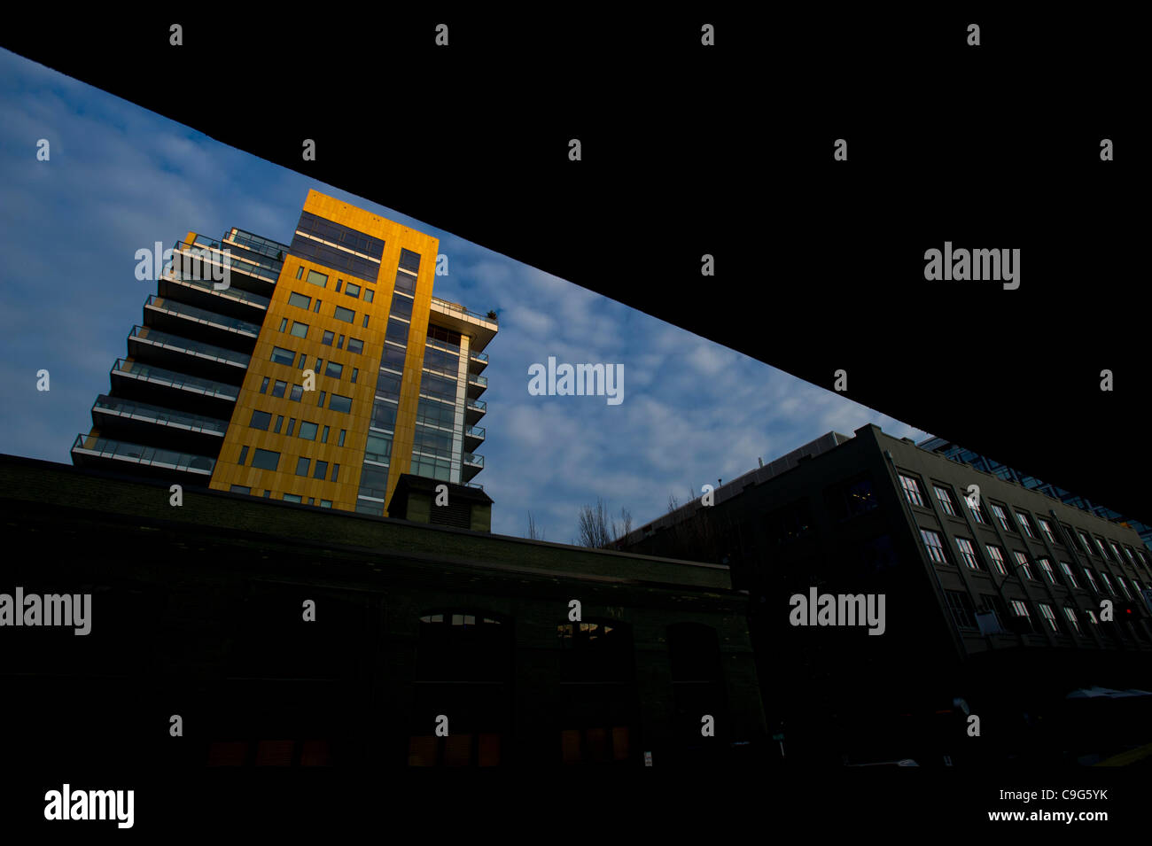 Dic. 13, 2011 - Portland, Oregon, Stati Uniti - La costruzione di Casey nel Pearl District nel centro di Portland, Oregon. (Credito Immagine: © Jim Z. Rider/ZUMAPRESS.com) Foto Stock