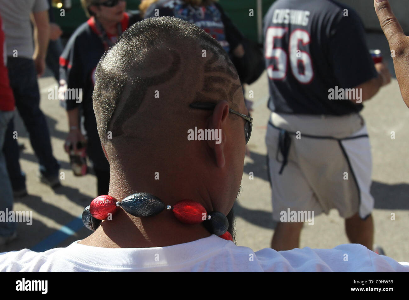 7 gennaio 2011 - Houston, Texas, Stati Uniti - Houston Texans fans tailgating prima del gioco. Houston Texans sconfitto i Cincinnati Bengals nel gioco di spareggio 31-10 al Reliant Stadium di Houston in Texas. (Credito Immagine: © Luis Leyva/Southcreek/ZUMAPRESS.com) Foto Stock